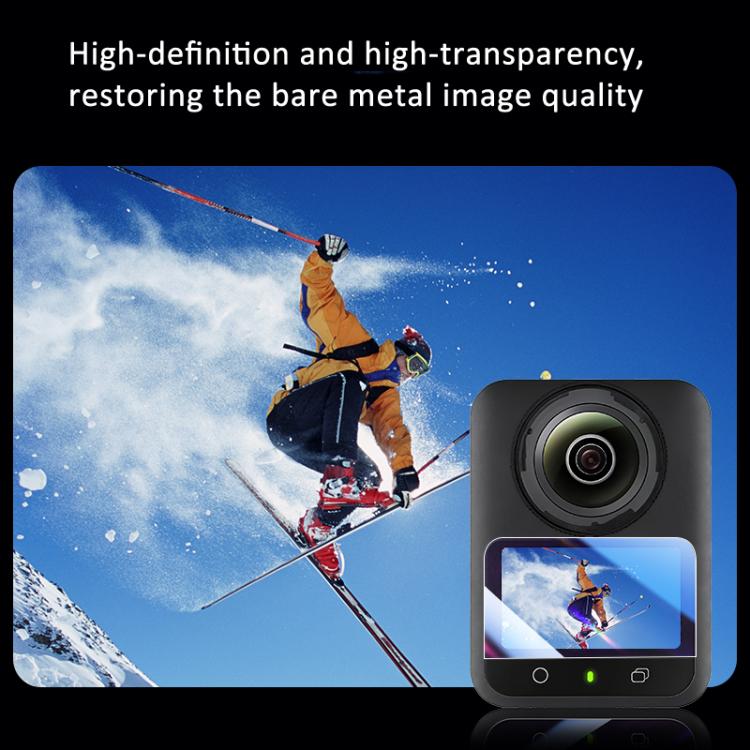 For DJI Osmo 360 Action Camera 2pcs /Pack Tempered Glass Screen Protector HD Anti-Scratch Lens Film(CN-218)