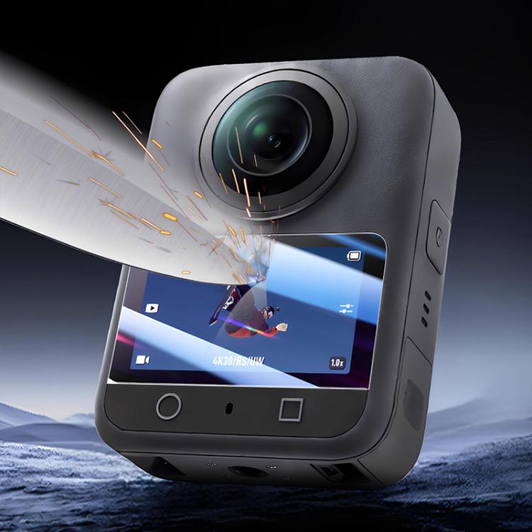 For DJI Osmo 360 Action Camera 2pcs /Pack Tempered Glass Screen Protector HD Anti-Scratch Lens Film(CN-218)