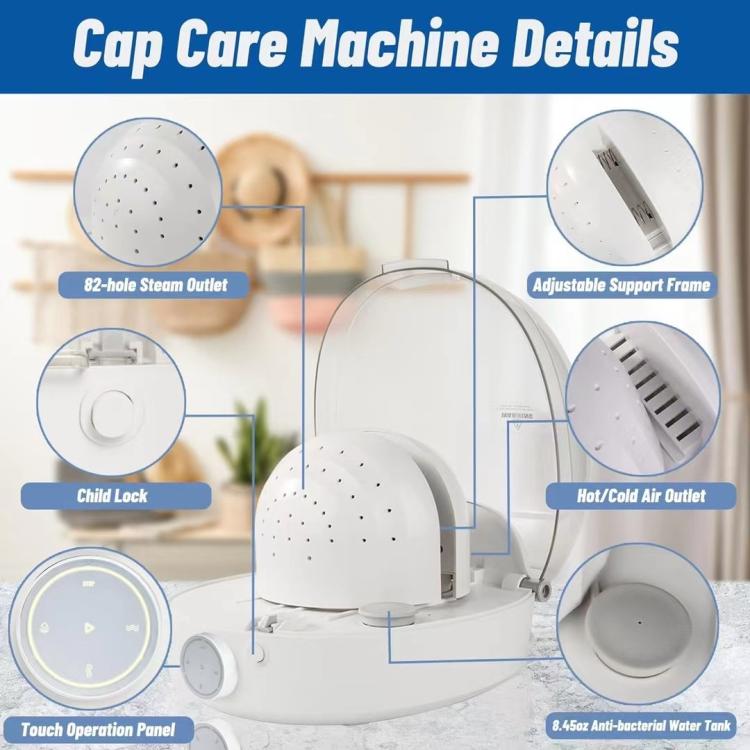 Multifunctional Hat Wig Care Cleaning Disinfection Steam Ironing Machine(UK Plug) - free shipping - PMC TechLife - Order now!