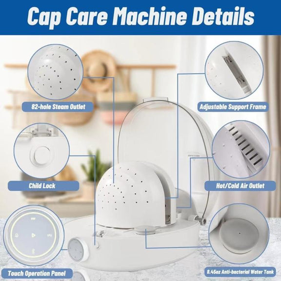 Multifunctional Hat Wig Care Cleaning Disinfection Steam Ironing Machine(US Plug)