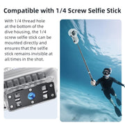 For Insta360 X5 AMagisn 60m/196ft Diving Case Quick-Release Full Invisible Water-resistant Underwater Housing