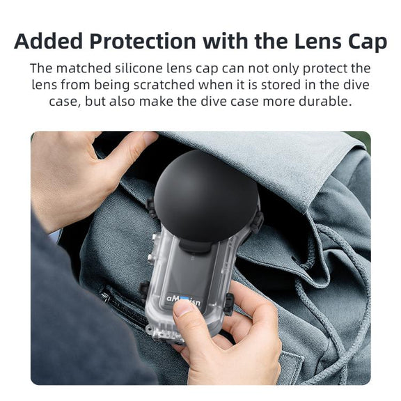 For Insta360 X5 AMagisn 60m/196ft Diving Case Quick-Release Full Invisible Water-resistant Underwater Housing