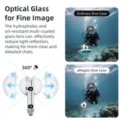 For Insta360 X5 AMagisn 60m/196ft Diving Case Quick-Release Full Invisible Water-resistant Underwater Housing