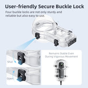 For Insta360 X5 AMagisn 60m/196ft Diving Case Quick-Release Full Invisible Water-resistant Underwater Housing