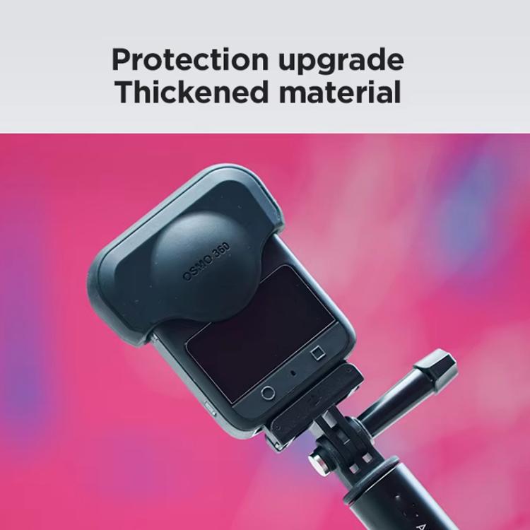 For DJI Osmo 360 Action Camera CYNOVA Silicone Lens Cap Shockproof Anti-Scratch Protective Case(Black)