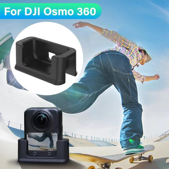 For DJI Osmo 360 Action Camera CYNOVA Silicone Mount Base Desktop & Car Holder(Black)