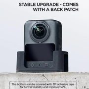For DJI Osmo 360 Action Camera CYNOVA Silicone Mount Base Desktop & Car Holder(Black)