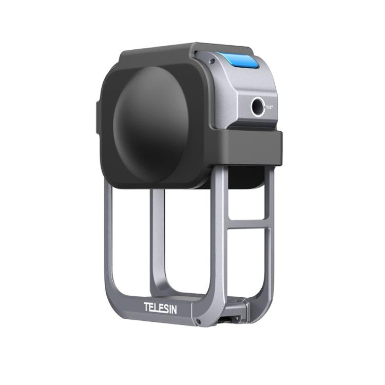 For DJI Osmo 360 TELESIN Aluminum Alloy Protective Cage Expansion Frame with Lens Cover(Metal Color) - free shipping - PMC Jewellery - Order now!