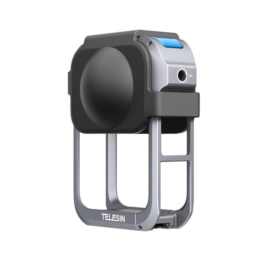 For DJI Osmo 360 TELESIN Aluminum Alloy Protective Cage Expansion Frame with Lens Cover(Metal Color) - free shipping - PMC Jewellery - Order now!