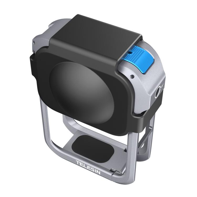 For DJI Osmo 360 TELESIN Aluminum Alloy Protective Cage Expansion Frame with Lens Cover(Metal Color) - free shipping - PMC Jewellery - Order now!