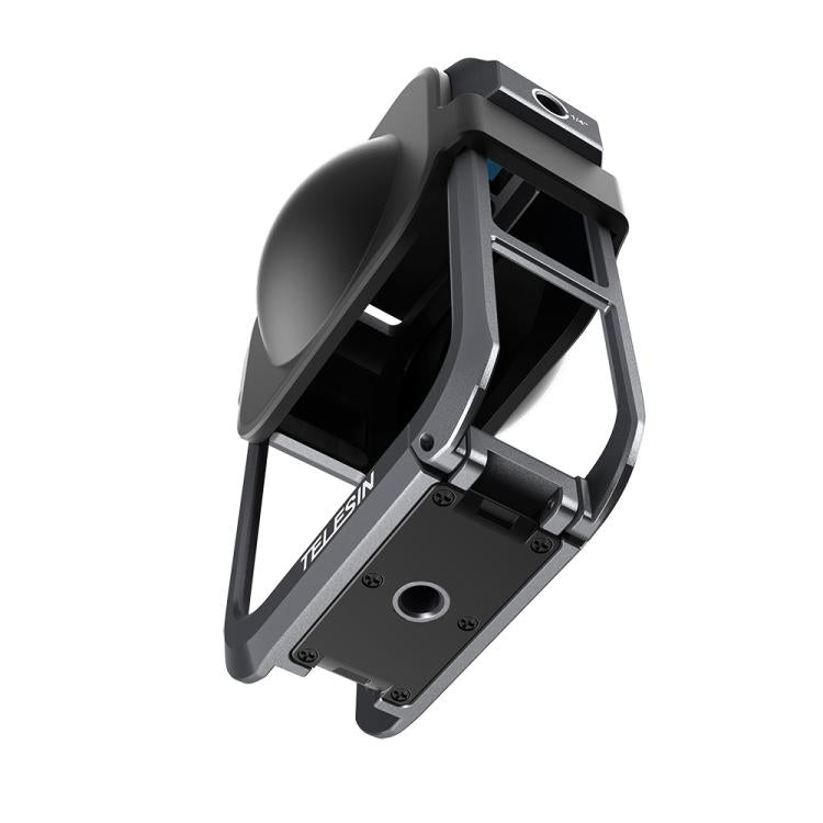 For DJI Osmo 360 TELESIN Aluminum Alloy Protective Cage Expansion Frame with Lens Cover(Metal Color) - free shipping - PMC TechLife - Order now!