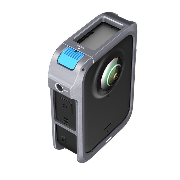 For DJI Osmo 360 TELESIN Aluminum Alloy Protective Cage Expansion Frame with Lens Cover(Metal Color) - free shipping - PMC Jewellery - Order now!