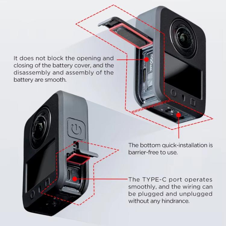 For DJI Osmo 360 CYNOVA Silicone Case Anti-Scratch Shockproof Full Body Protective Cover(Black) - free shipping - PMC TechLife - Order now!