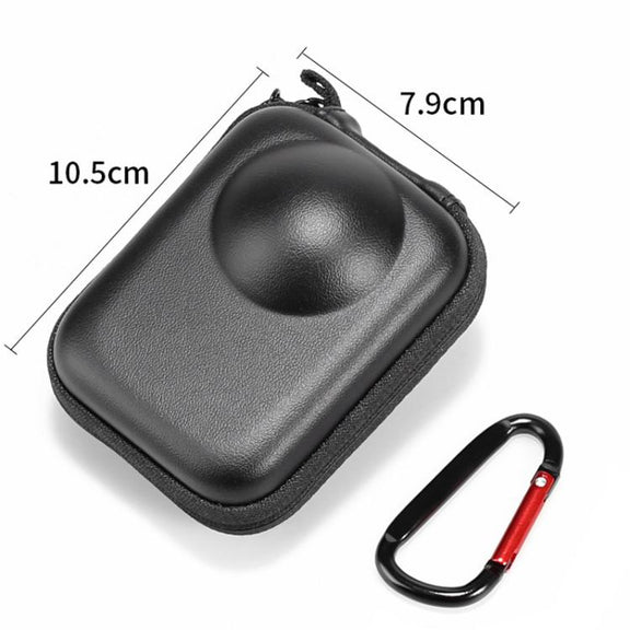 For DJI Osmo 360 Carrying Case EVA Hard Shell Protective Bag with Carabiner Clip(Black)