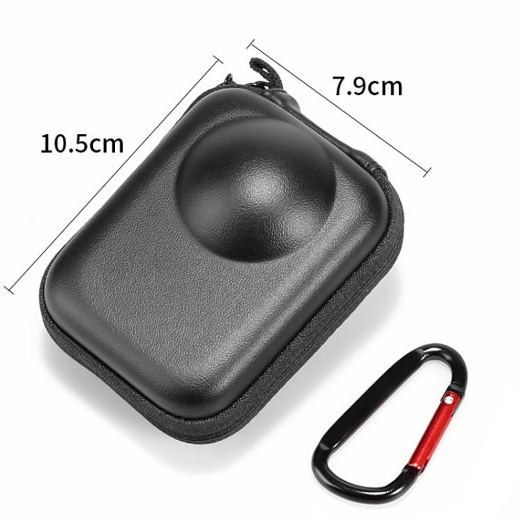 For DJI Osmo 360 Carrying Case EVA Hard Shell Protective Bag with Carabiner Clip(Black)