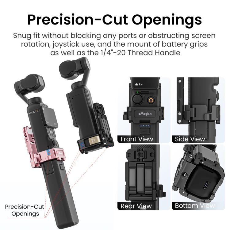 For DJI Pocket 3 aMagisn Mantis Extension Frame Magnetic Mount for Hands-Free Vlogging(Pink) - free shipping - PMC TechLife - Order now!