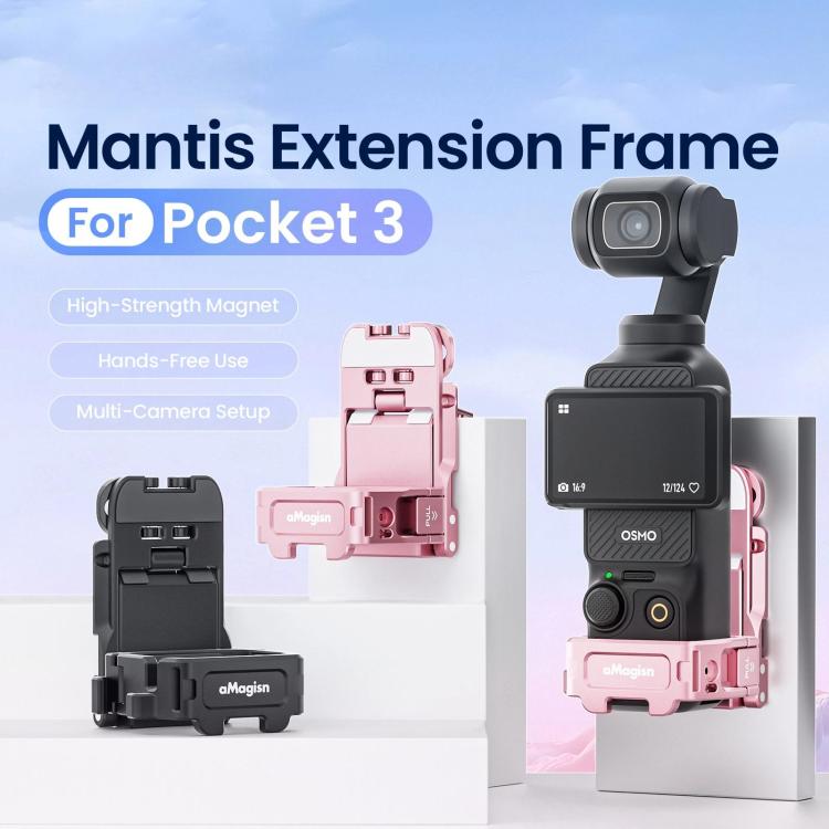 For DJI Pocket 3 aMagisn Mantis Extension Frame Magnetic Mount for Hands-Free Vlogging(Pink) - free shipping - PMC TechLife - Order now!