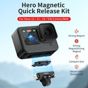 aMagisn Magnetic Quick Release Adapter for GoPro HERO13/12/11/10/9/8/11 Mini/MAX Separate Base Unit