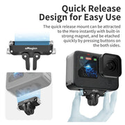 aMagisn Magnetic Quick Release Adapter for GoPro HERO13/12/11/10/9/8/11 Mini/MAX Separate Top Mount Plate