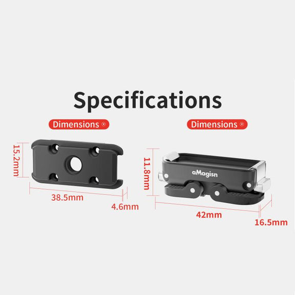 aMagisn Magnetic Quick Release Adapter for GoPro HERO13/12/11/10/9/8/11 Mini/MAX Separate Top Mount Plate