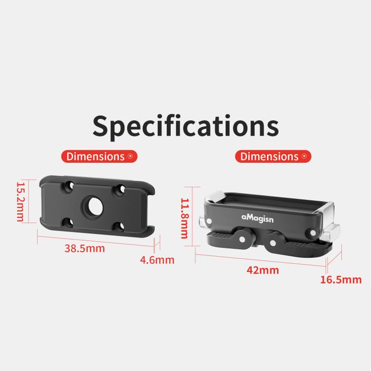 aMagisn Magnetic Quick Release Adapter for GoPro HERO13/12/11/10/9/8/11 Mini/MAX Separate Top Mount Plate