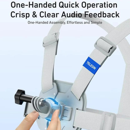 TELESIN S2-CGP-01GY Universal Action Camera Chest Belt Bracket Quick Release Chest Strap Mount(Gray) - free shipping - PMC Jewellery - Order now!