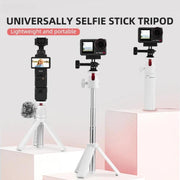 Flymile 15.8-30.8cm Tripod Selfie Stick for Action Cameras With 360-degree Adjustable Ball Head & Cold Shoe(White)