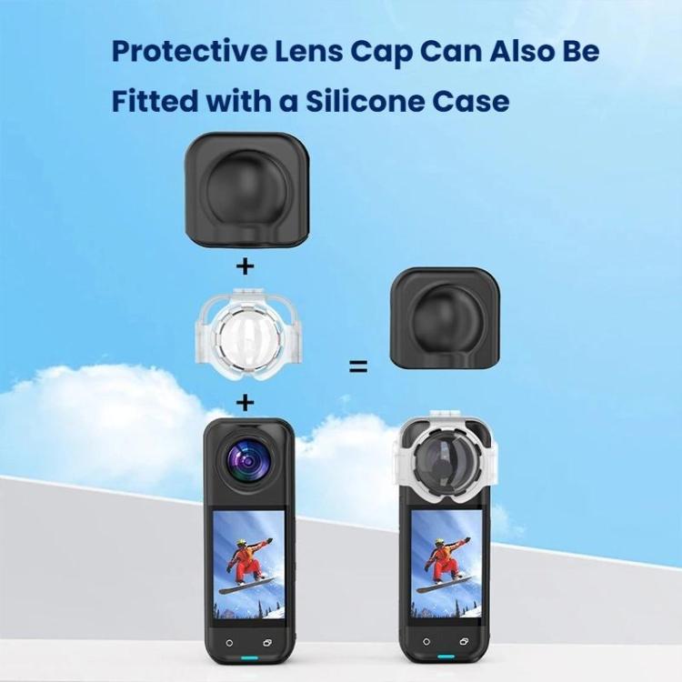 For Insta360 X5 Camera Anti-Fog Snap-On Protective Lens Cover Lens Guards(Transparent) - free shipping - PMC TechLife - Order now!