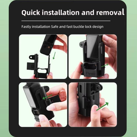 For DJI Osmo Pocket 3 Flymile Multi-Purpose Adapter Frame Expandable Mount(Black)
