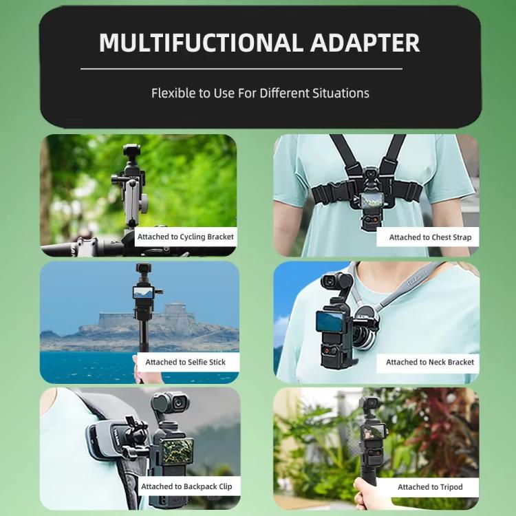 For DJI Osmo Pocket 3 Flymile Multi-Purpose Adapter Frame Expandable Mount(Black) - free shipping - PMC Jewellery - Order now!
