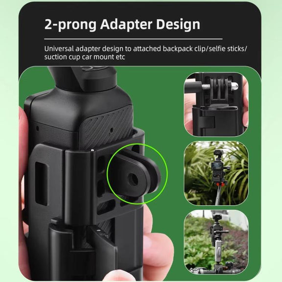 For DJI Osmo Pocket 3 Flymile Multi-Purpose Adapter Frame Expandable Mount(Black)