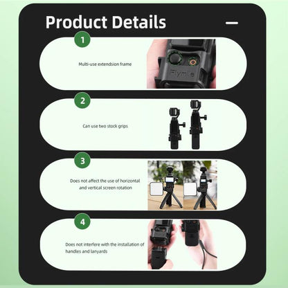 For DJI Osmo Pocket 3 Flymile Multi-Purpose Adapter Frame Expandable Mount(Black) - free shipping - PMC Jewellery - Order now!