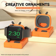 For Apple Watch Desktop Stand Silicone Base, Without Charger(Pink)