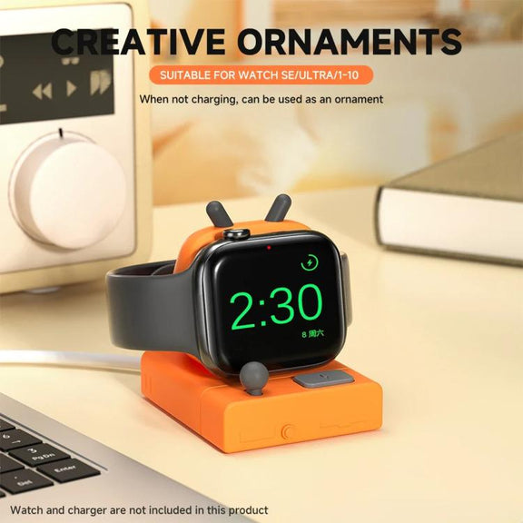 For Apple Watch Desktop Stand Silicone Base, Without Charger(Pink)