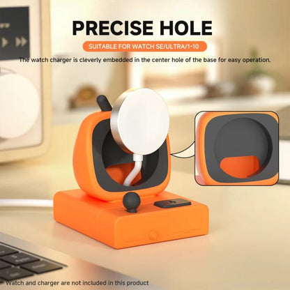 For Apple Watch Desktop Stand Silicone Base, Without Charger(Orange) - free shipping - PMC Jewellery - Order now!