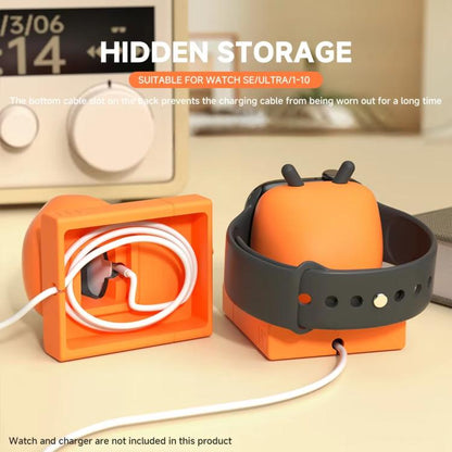For Apple Watch Desktop Stand Silicone Base, Without Charger(Orange) - free shipping - PMC Jewellery - Order now!