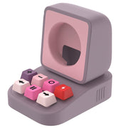 For Apple Watch Typewriter Style Stand Wireless Charging Silicone Base(Purple)