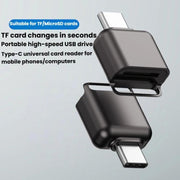 Type-C To TF / Micro SD Card Reader Memory Card Mini Adapter(Tarnish)