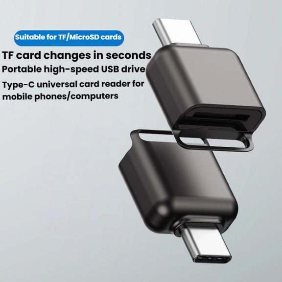 Type-C To TF / Micro SD Card Reader Memory Card Mini Adapter(Tarnish)