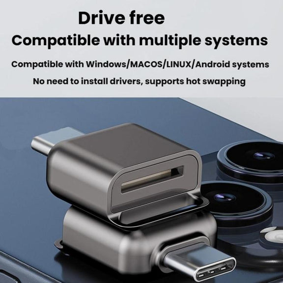 Type-C To TF / Micro SD Card Reader Memory Card Mini Adapter(Tarnish)