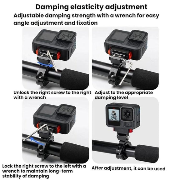 For GoPro HERO13 Black Action Camera Magnetic Quick Release Bike Mount Outdoor Cycling Tilt Shooting Bracket, Spec: 360 Degree Damping Rotary