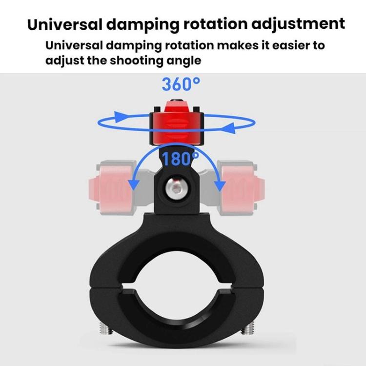 Action Camera Magnetic Quick Release Bike Mount, For GoPro HERO13 Black /12 Black /11 Black/10 Black/9 Black/8 Black, Spec: 360 Degree Damping Rotary