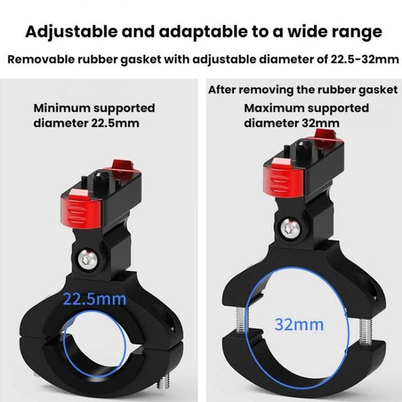 Action Camera Magnetic Quick Release Bike Mount, For GoPro HERO13 Black /12 Black /11 Black/10 Black/9 Black/8 Black, Spec: 360 Degree Damping Rotary
