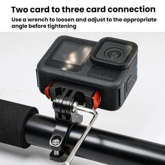 Action Camera Magnetic Quick Release Bike Mount, For GoPro HERO13 Black /12 Black /11 Black/10 Black/9 Black/8 Black, Spec: 180 Degree Adjustable