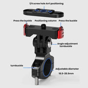 Action Camera Magnetic Quick Release Bike Mount, For GoPro HERO13 Black /12 Black /11 Black/10 Black/9 Black/8 Black, Spec: 180 Degree Adjustable