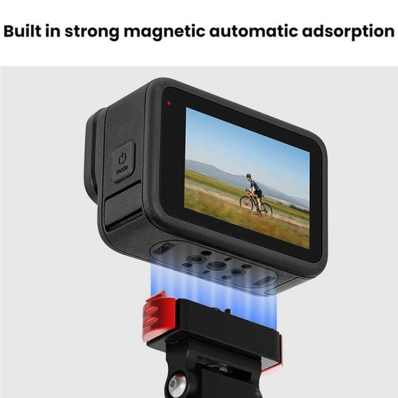 Action Camera Magnetic Quick Release Bike Mount, For GoPro HERO13 Black /12 Black /11 Black/10 Black/9 Black/8 Black, Spec: 180 Degree Adjustable