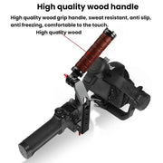 Gimbal Wooden Handle Chute Snail Gimbal Side Handle Grip,For DJI RS 4 Mini / 4 PRO / 3 / 3 Mini / 3 PRO / 2, Spec: With Chute And Snail Gimbal