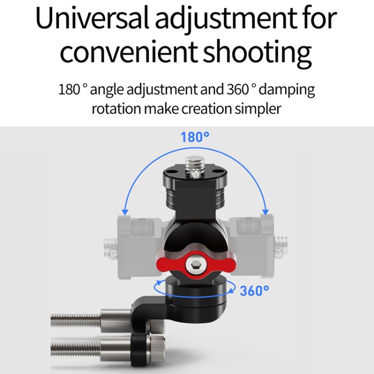 1/4 Front Rear Adjustment Bicycle Stem Camera Mount Cycling Front Light Bracket For Shooting - free shipping - PMC Jewellery - Order now!