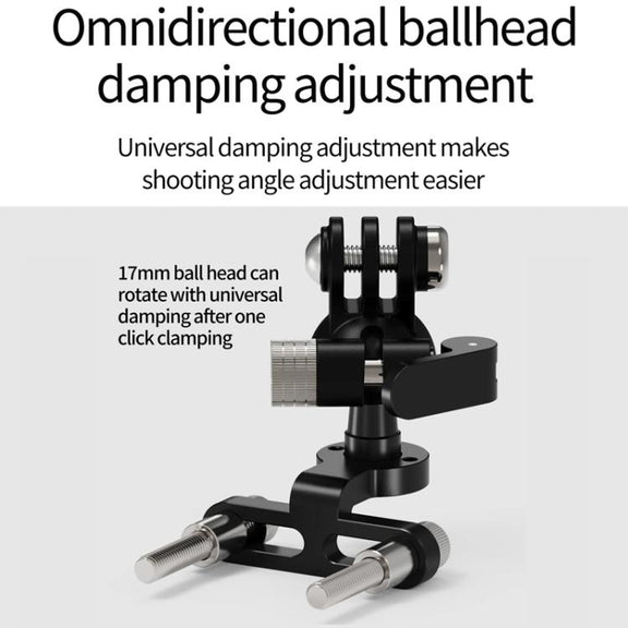 3 Card One Click Clamping Bicycle Stem Camera Mount Cycling Front Light Bracket For Shooting