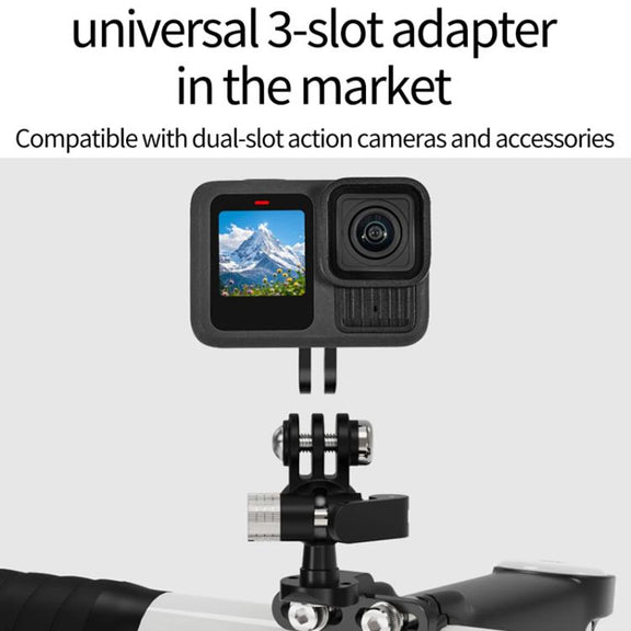 3 Card One Click Clamping Bicycle Stem Camera Mount Cycling Front Light Bracket For Shooting